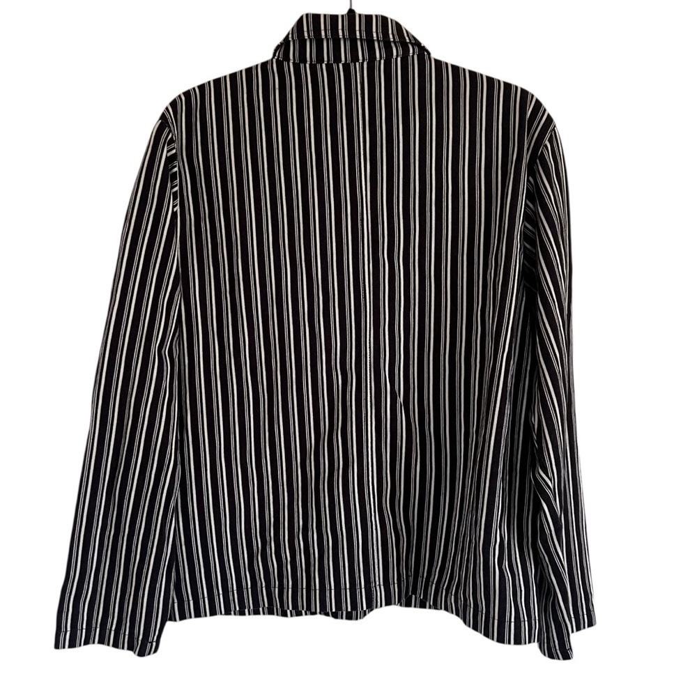 Big Bud Press Black White Striped Work Jacket Unisex S - Picture 2 of 11